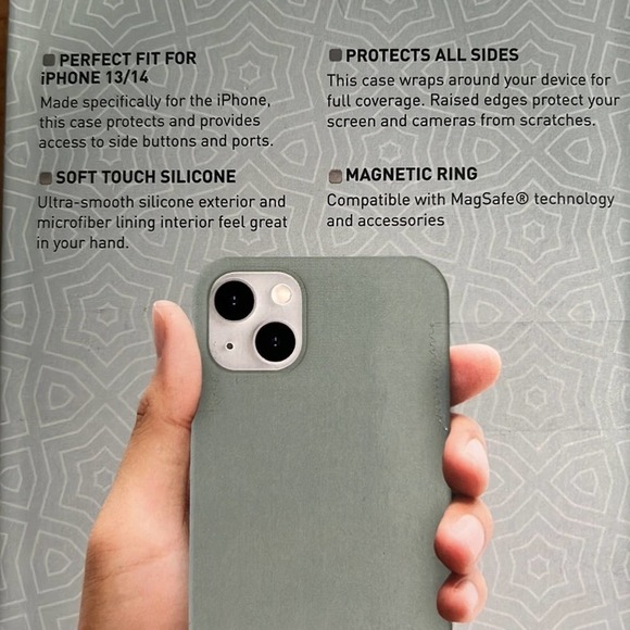 FLEX soft touch silicone case designed for iPhone 13/14 compatible with MagSafe - Picture 5 of 6